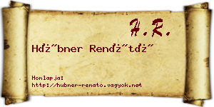 Hübner Renátó névjegykártya
